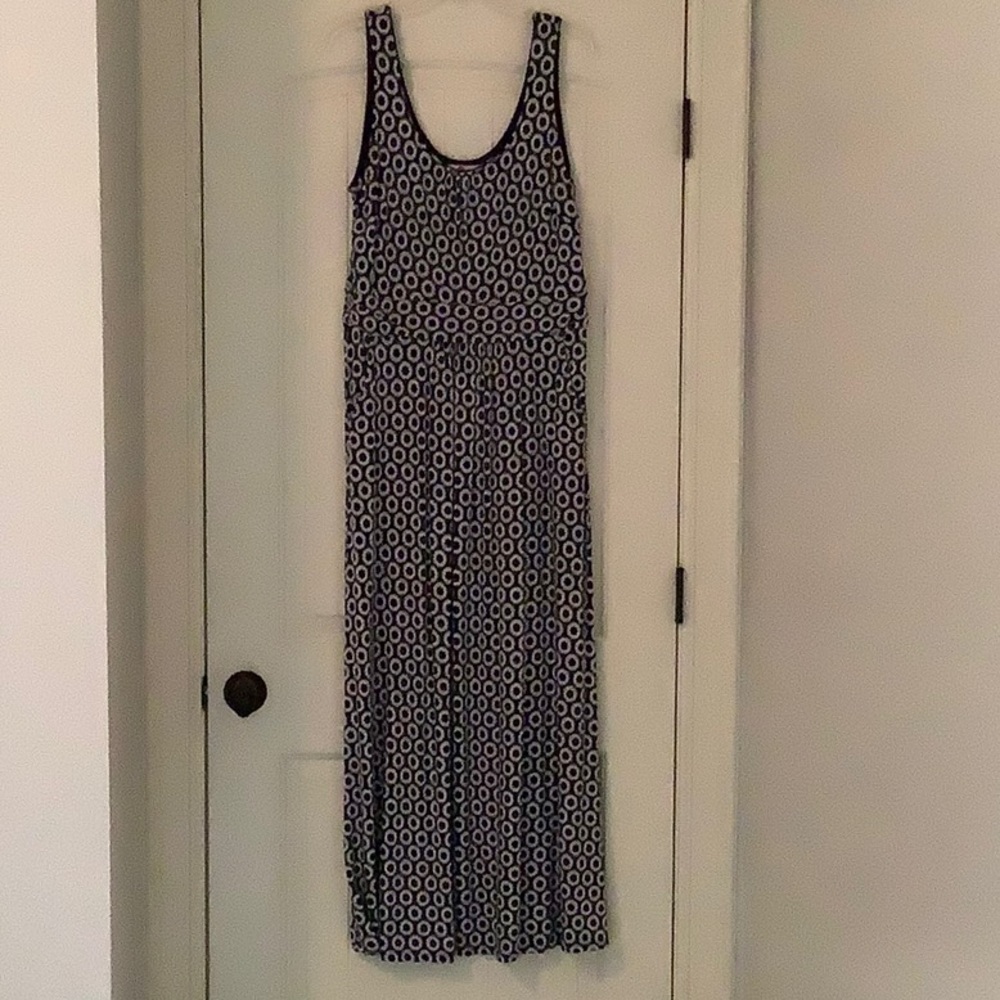 Navy Print Boden Maxi Dress